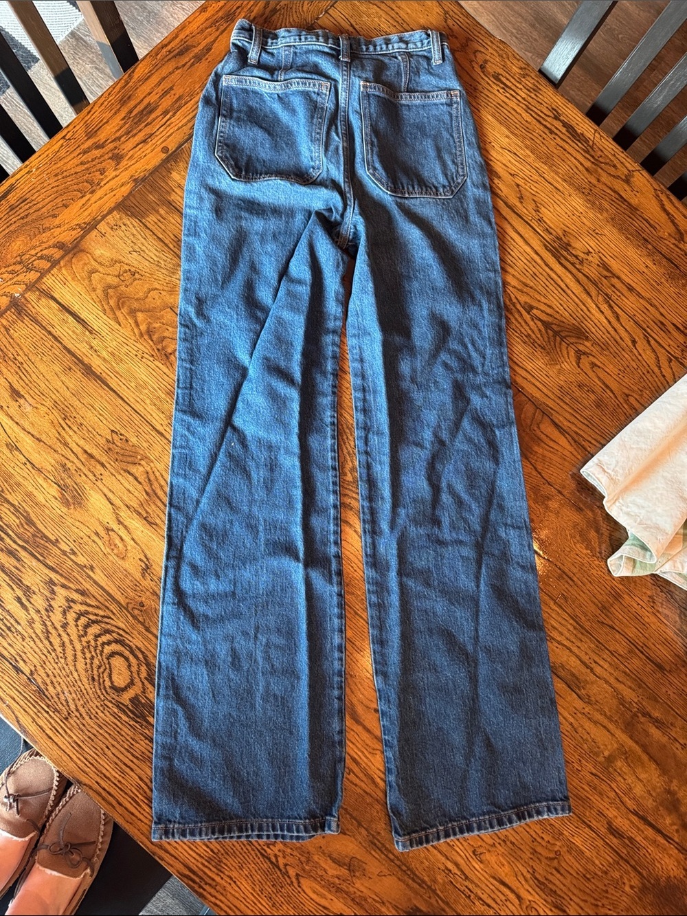 Reformation Dark Blue Alyssa High-Rise Wide Leg Long Jeans Size 24 Long Denim - Picture 8 of 8
